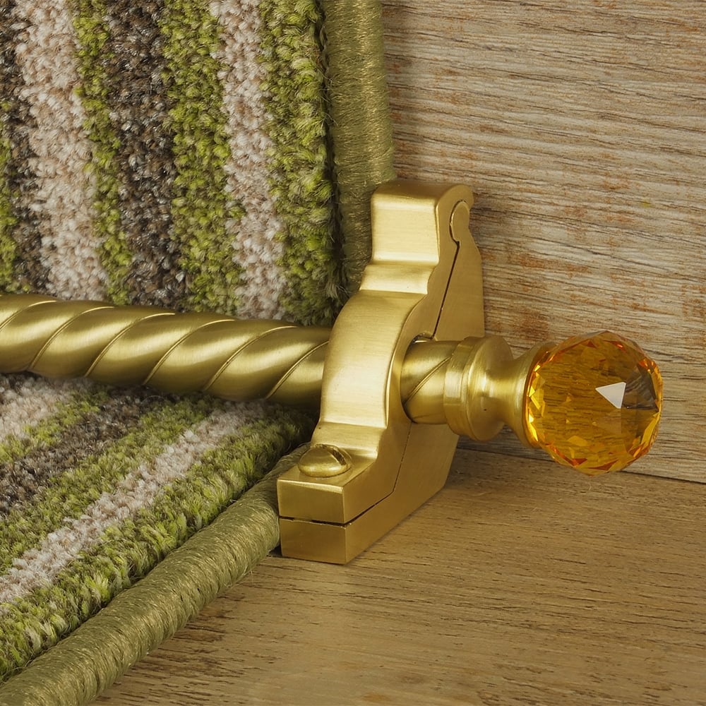 Crystal Satin Messing Amber Spiral Treppenstangen
