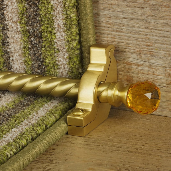 Crystal Satin Messing Amber Spiral Treppenstangen