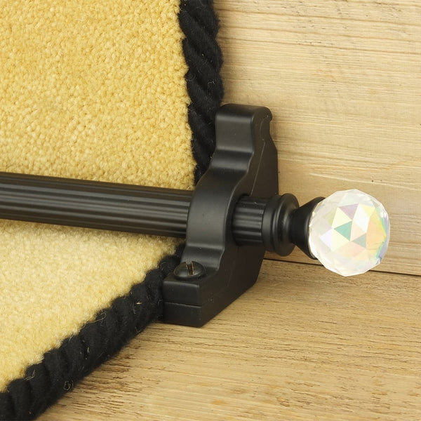 Crystal Black Rainbow Reeded Tringles D'Escalier