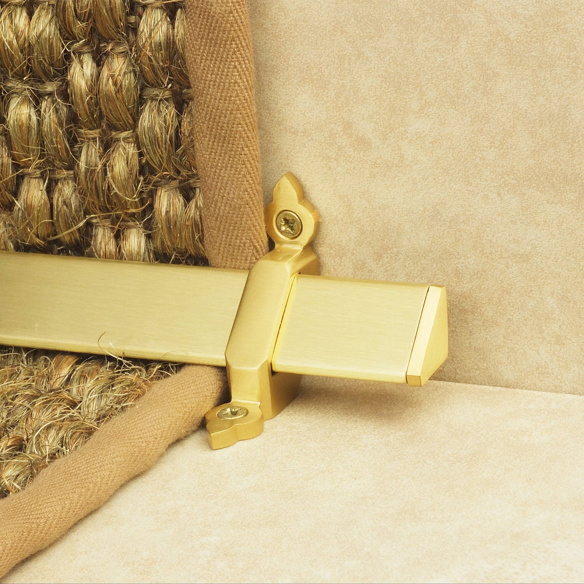 Royal Satin Brass Vue Tringles D'Escalier