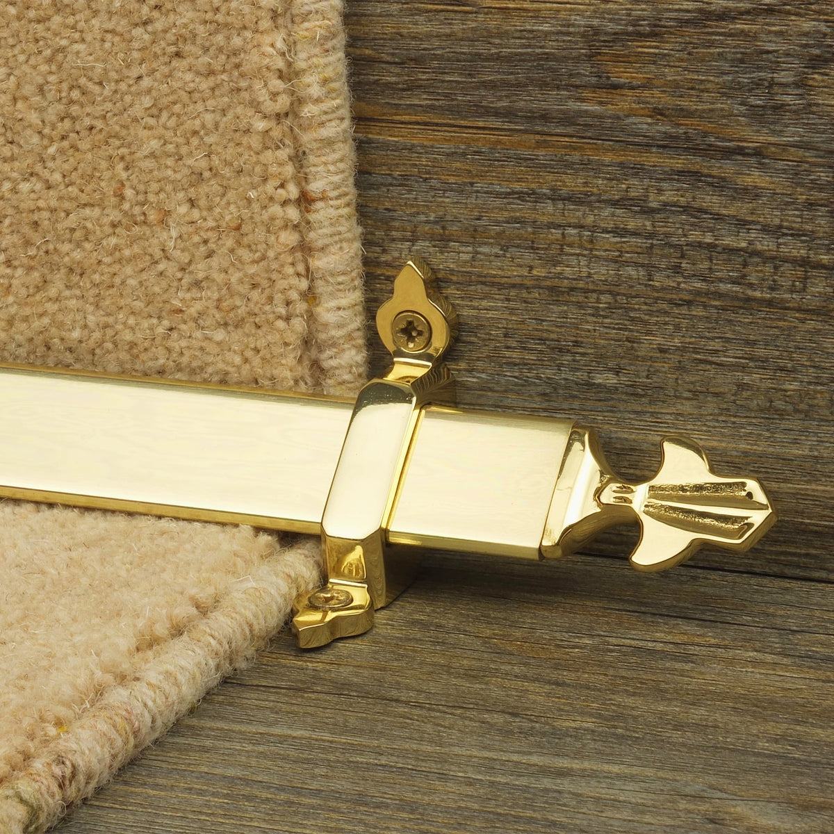 Royal Polished Brass Louis Stair Rod