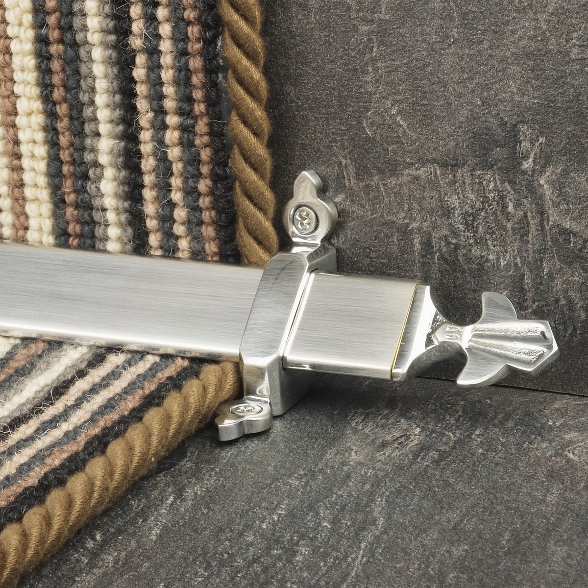 Royal Brushed Chrome Louis Stair Rod