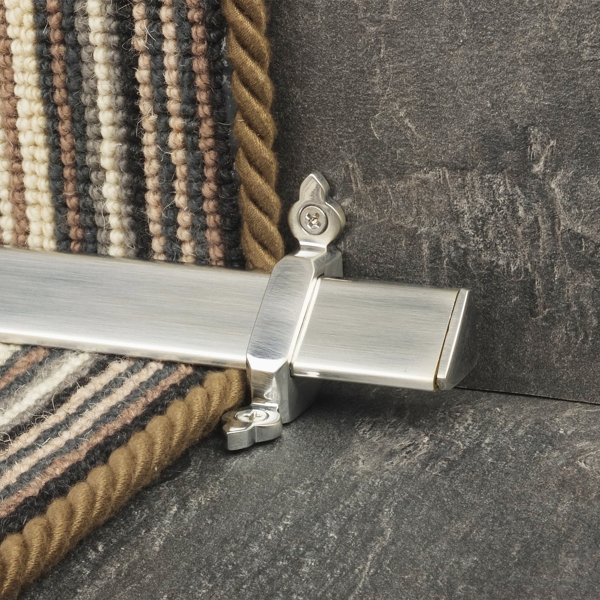 Royal Brushed Chrome Vue Tringles D'Escalier