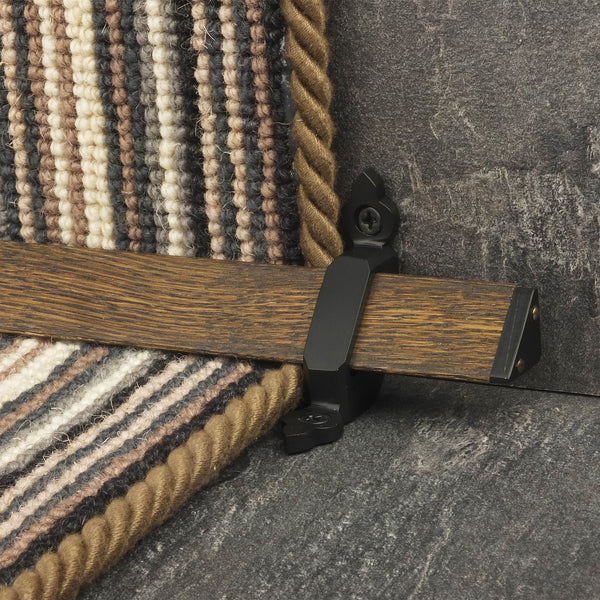 Tudor Black Dark Wood Stair Rod