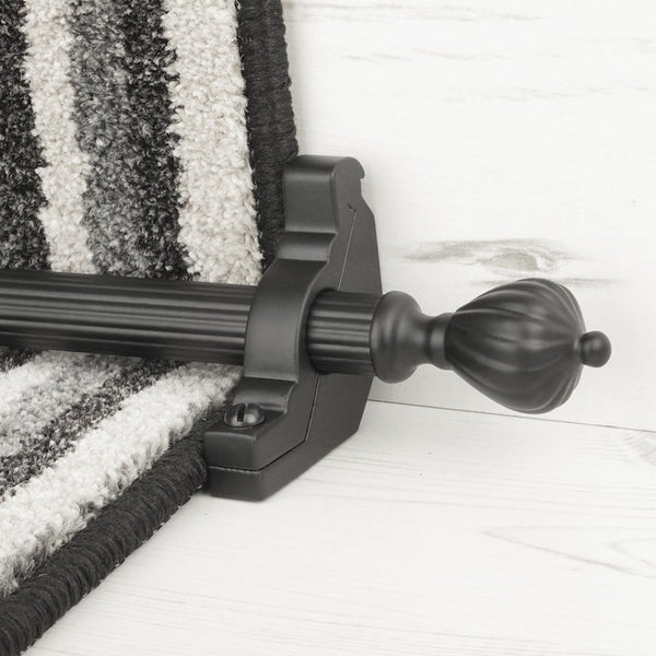 Eastern Promise Black Cairo Reeded Stair Rod