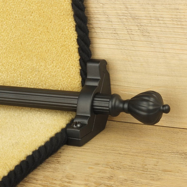 Eastern Promise Black Cairo Reeded Stair Rod