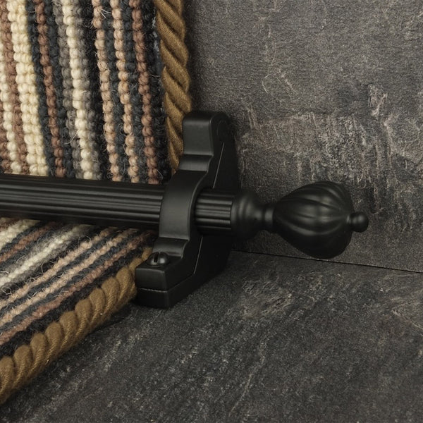 Eastern Promise Black Cairo Reeded Stair Rod