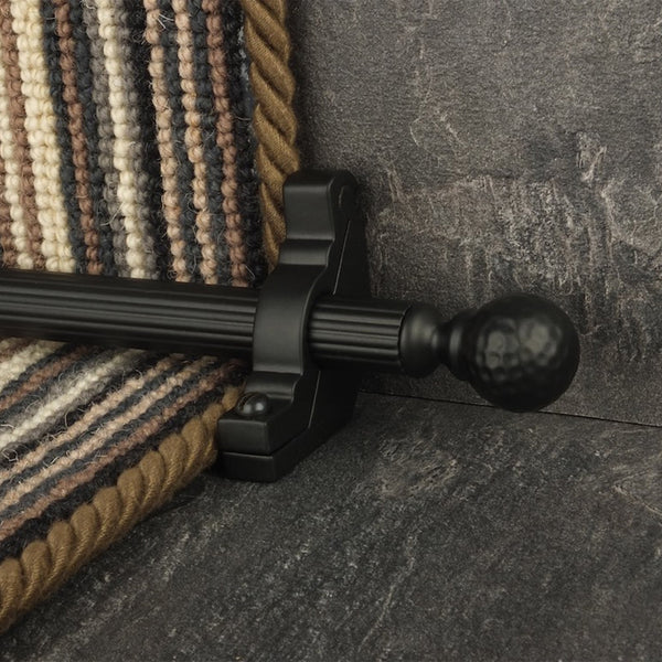 Eastern Promise Black Dune Reeded Tringles D'Escalier
