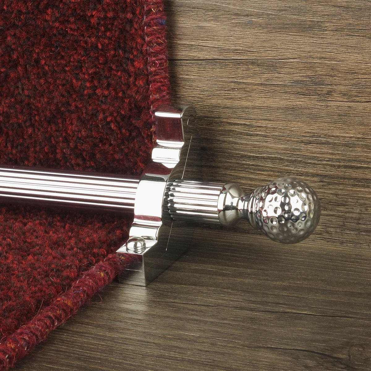 Eastern Promise Chrome Dune Reeded Stair Rod