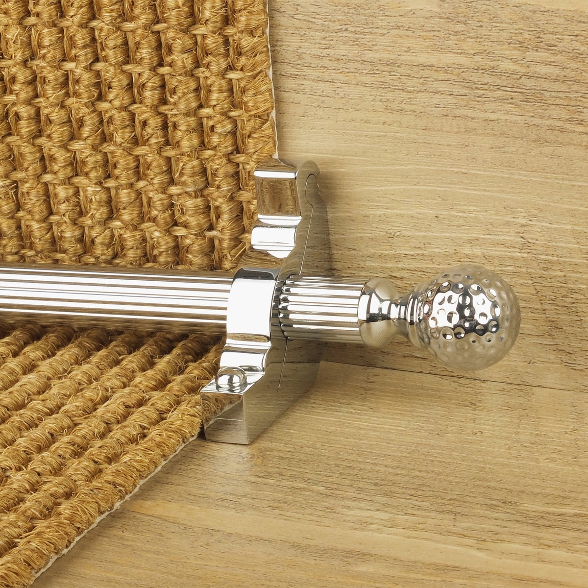 Eastern Promise Chrome Dune Reeded Stair Rod