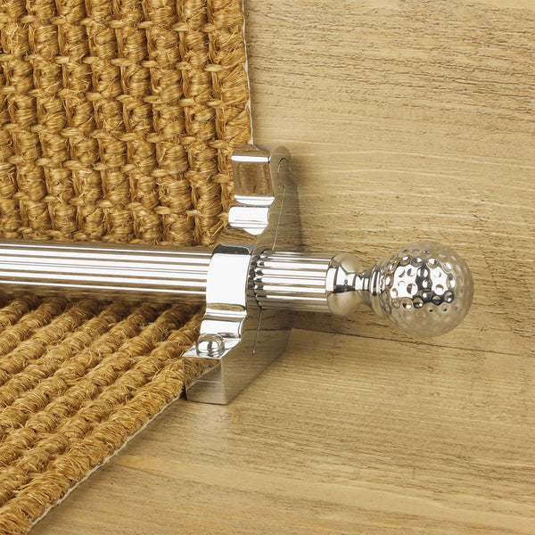 Eastern Promise Chrome Dune Reeded Stair Rod