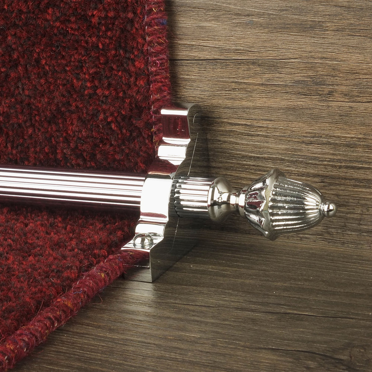 Eastern Promise Chrome Dubai Reeded Stair Rod