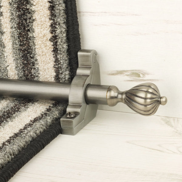 Eastern Promise Pewter Cairo Plain Tringles D'Escalier