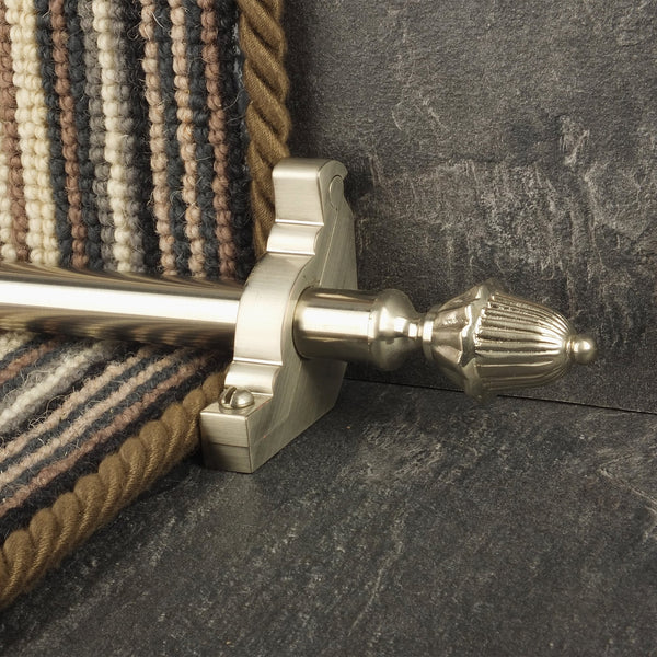 Eastern Promise Satin Nickel Dubai Plain Tringles D'Escalier