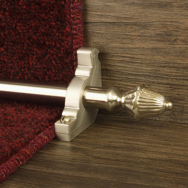 Eastern Promise Satin Nickel Dubai Plain Tringles D'Escalier