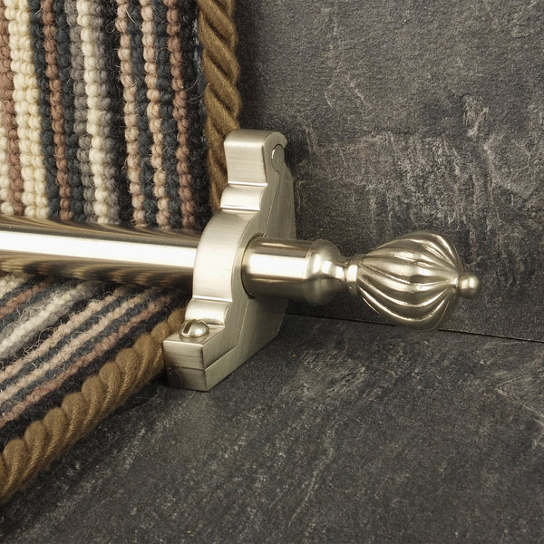 Eastern Promise Satin Nickel Cairo Plain Tringles D'Escalier
