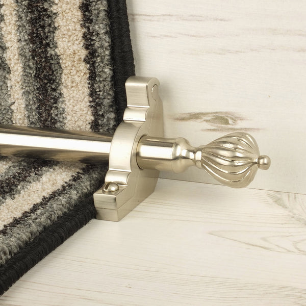 Eastern Promise Satin Nickel Cairo Plain Tringles D'Escalier