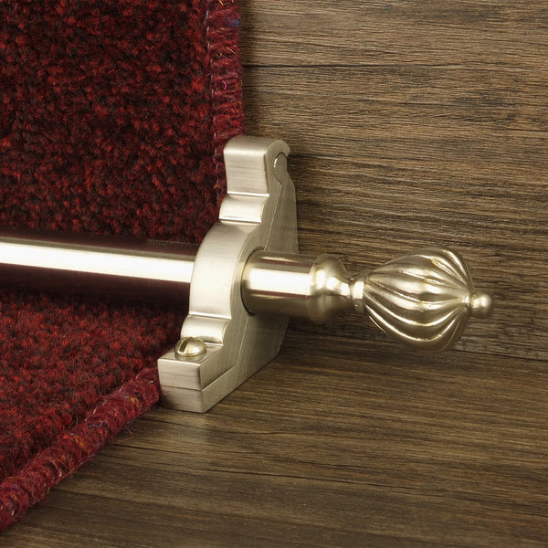 Eastern Promise Satin Nickel Cairo Plain Tringles D'Escalier