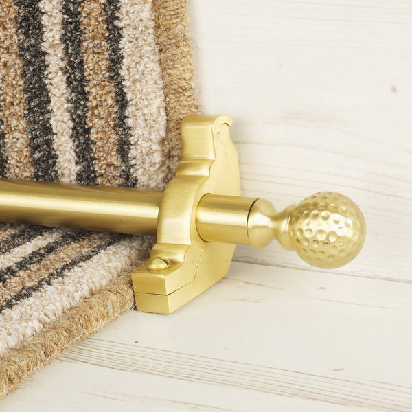 Eastern Promise Satin Brass Dune Plain Tringles D'Escalier