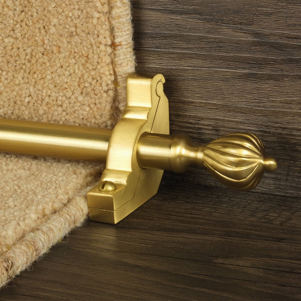Eastern Promise Satin Brass Cairo Plain Tringles D'Escalier