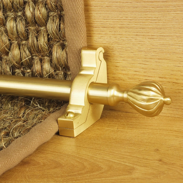Eastern Promise Satin Brass Cairo Plain Tringles D'Escalier