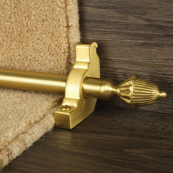 Eastern Promise Satin Brass Dubai Plain Tringles D'Escalier