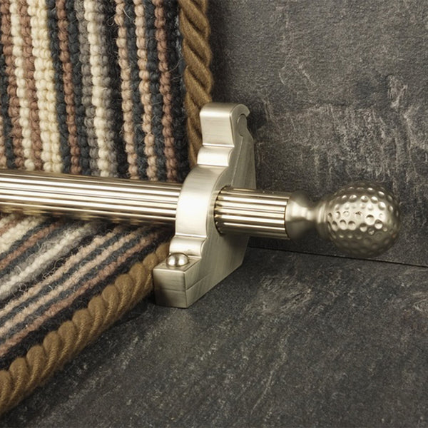 Eastern Promise Satin Nickel Dune Reeded Tringles D'Escalier