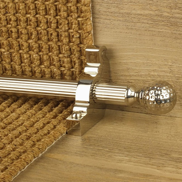 Eastern Promise Polished Nickel Dune Reeded Tringles D'Escalier