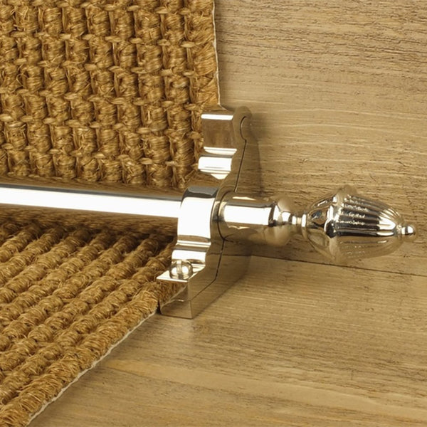 Eastern Promise Polished Nickel Dubai Plain Stair Rod