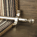 Eastern Promise Polished Nickel Dune Plain Stair Rod - 60cm