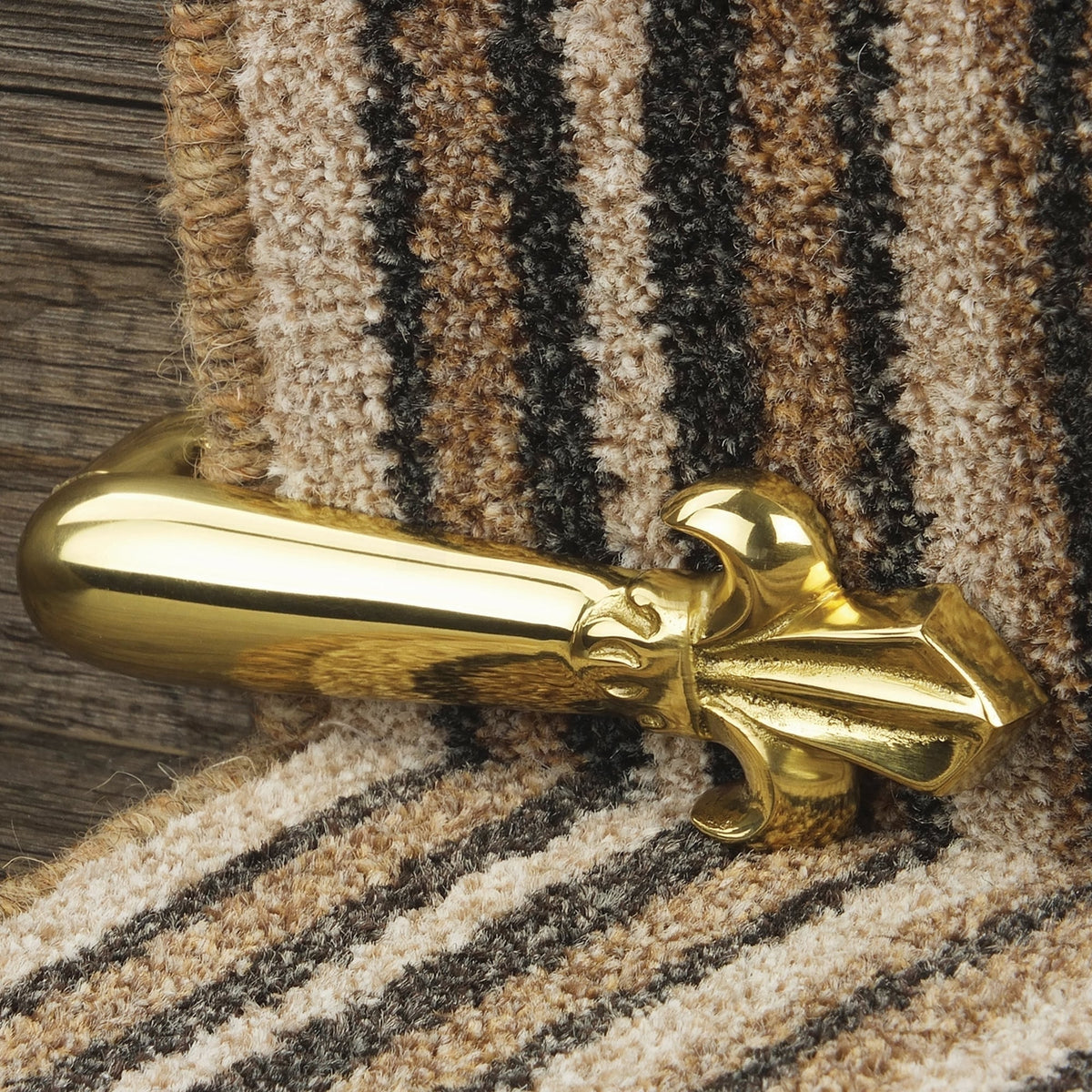 Victorian Stair Clip - Polished Brass (Pair) Tringles D'Escalier