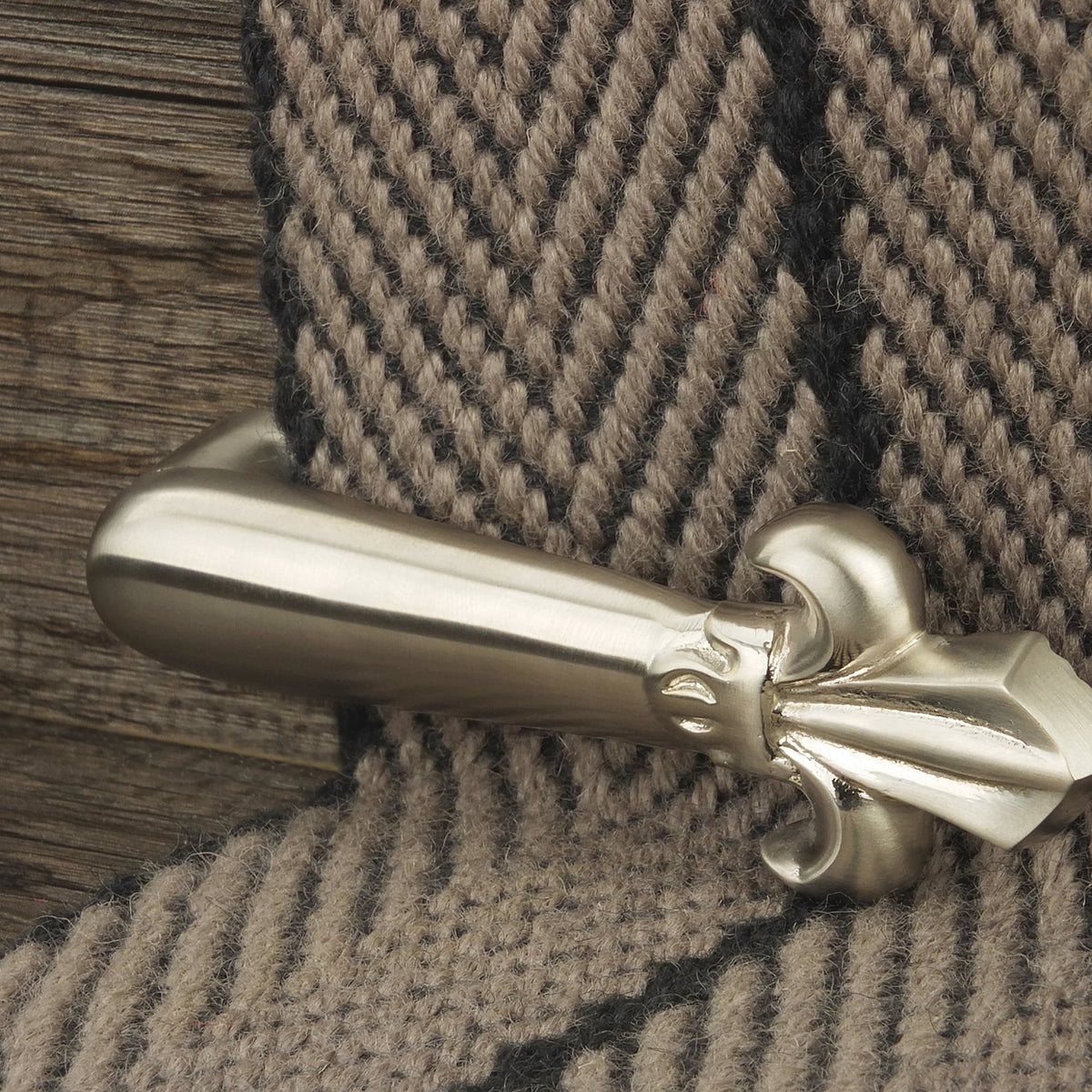 Victorian Stair Clip - Satin Nickel (Pair) Tringles D'Escalier