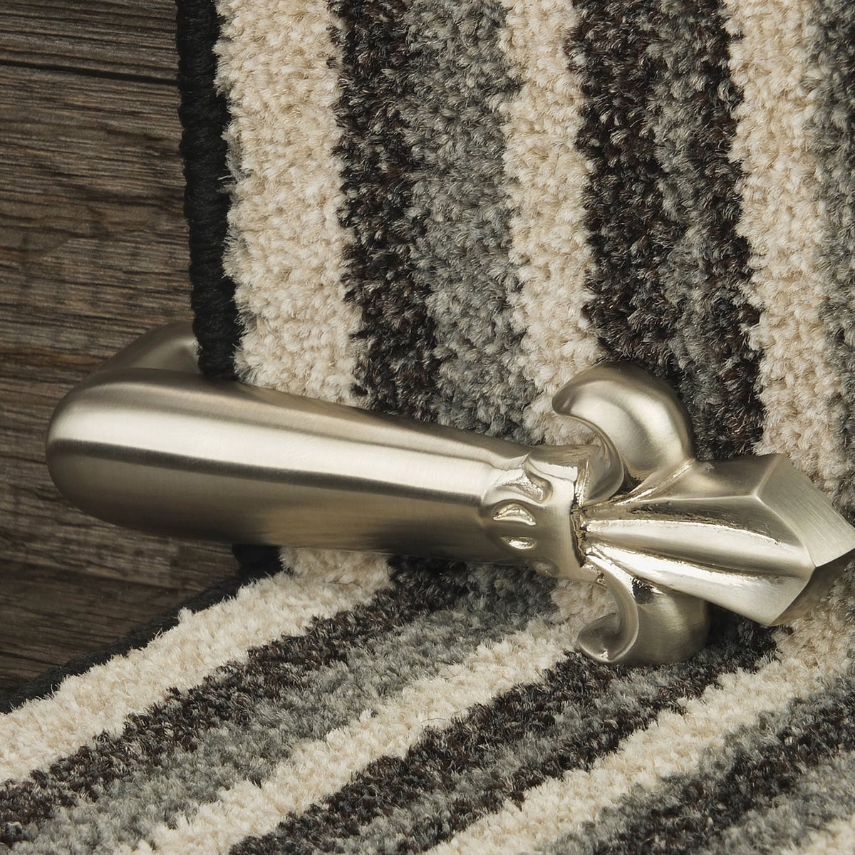 Victorian Stair Clip - Satin Nickel (Pair) Tringles D'Escalier