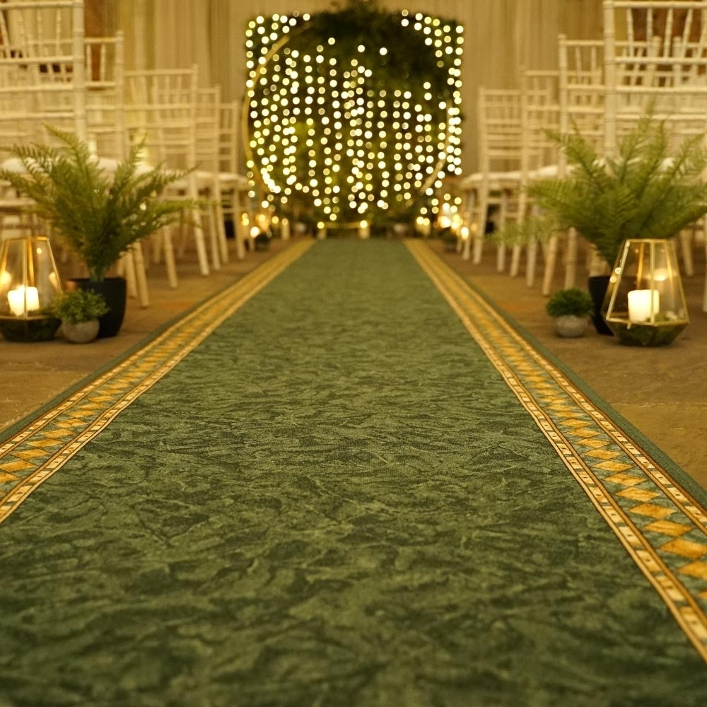 Cheops Green Wedding Aisle Runner