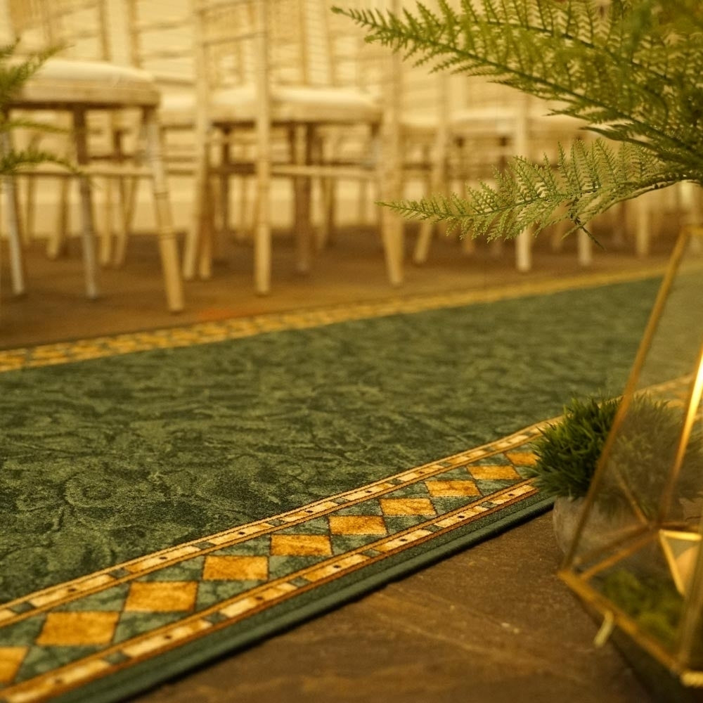 Cheops Green Wedding Aisle Runner