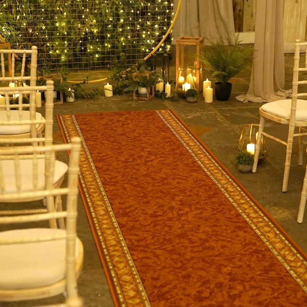 Cheops Terracotta Wedding Aisle Runner