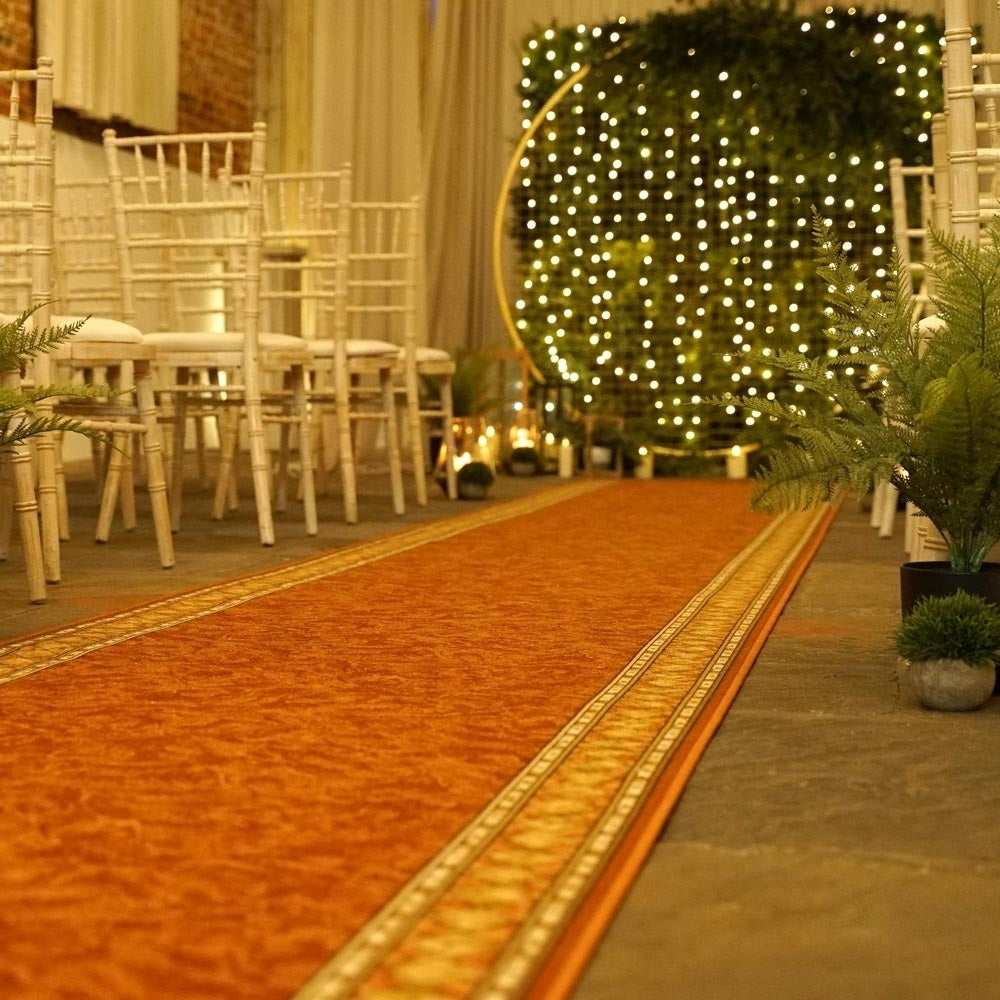 Cheops Terracotta Wedding Aisle Runner