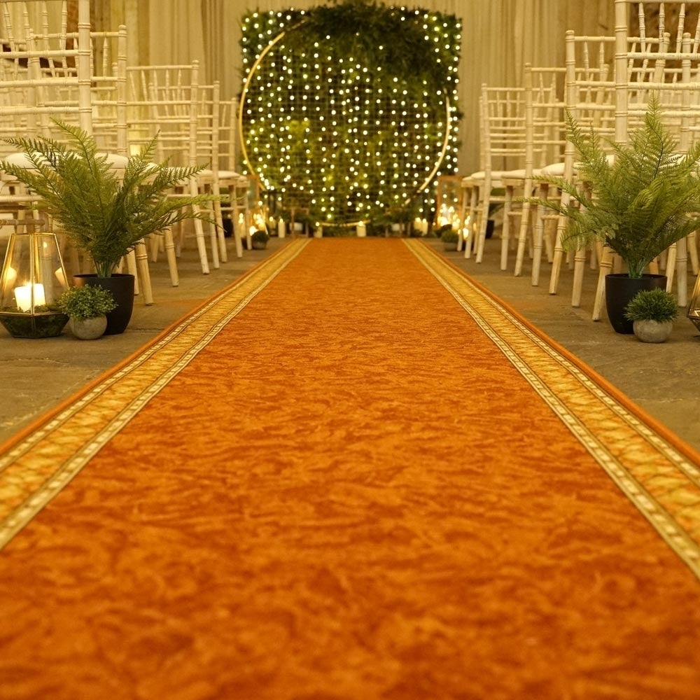 Cheops Terracotta Wedding Aisle Runner