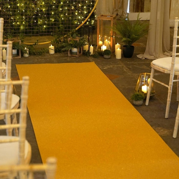 Eliza Glitter Gold Hochzeitsteppich