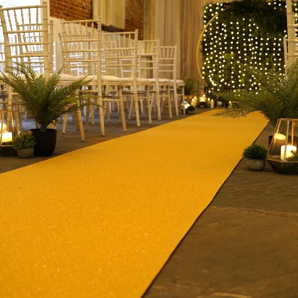 Eliza Glitter Gold Hochzeitsteppich