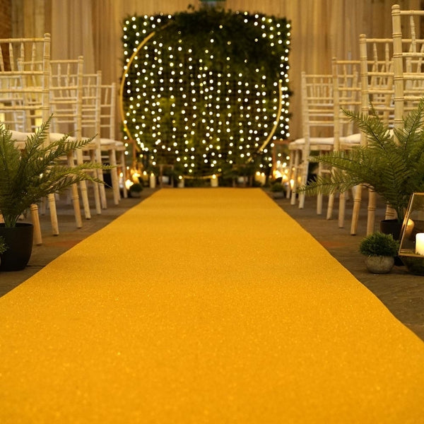 Eliza Glitter Gold Hochzeitsteppich
