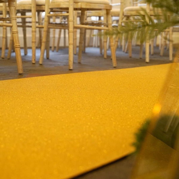 Eliza Glitter Gold Hochzeitsteppich
