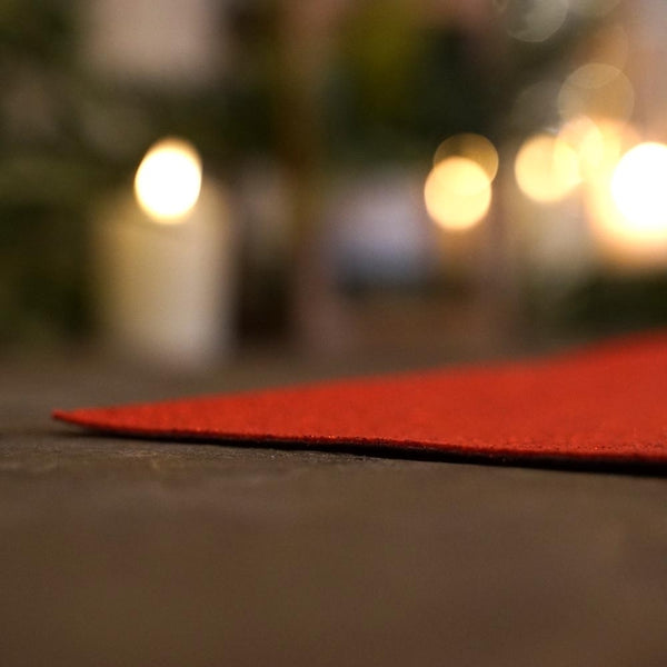Eliza Glitter Rosso Wedding Aisle Runner