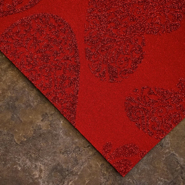 Herz-Glitzer roter Hochzeitsläufer
