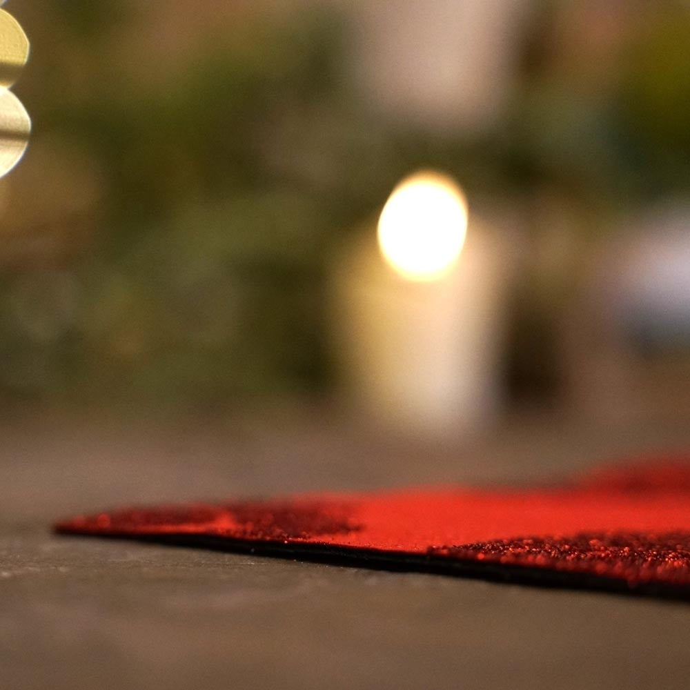 Herz-Glitzer roter Hochzeitsläufer