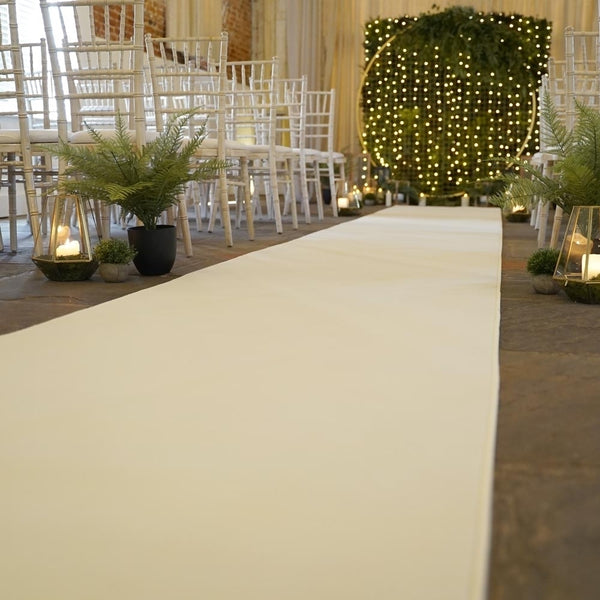 Plain Cream Wedding Aisle Runner