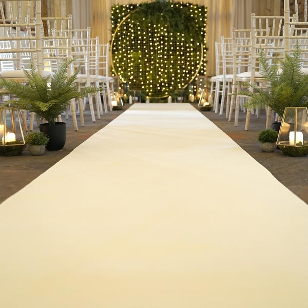 Plain Cream Wedding Aisle Runner