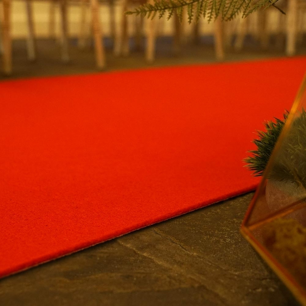 Plain Indoor/Outdoor Rouge coureur de tapis de mariage