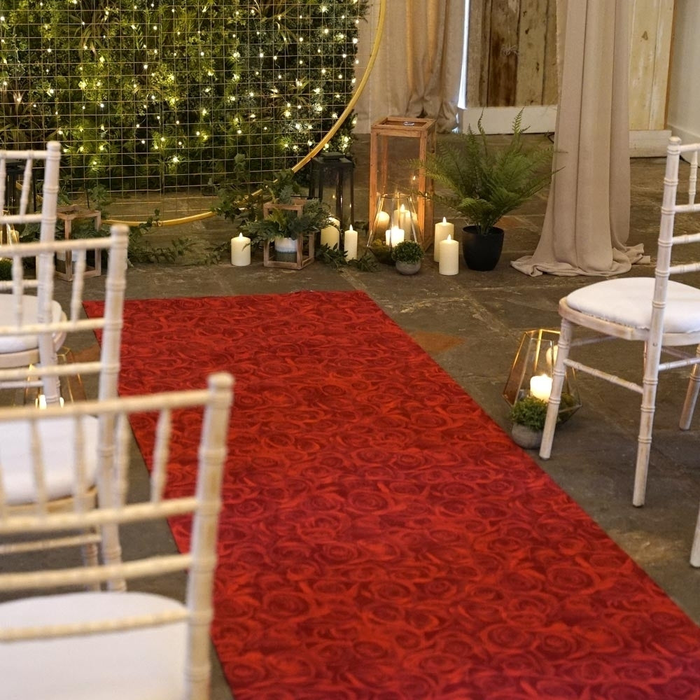 Rose Red Wedding Aisle Runner