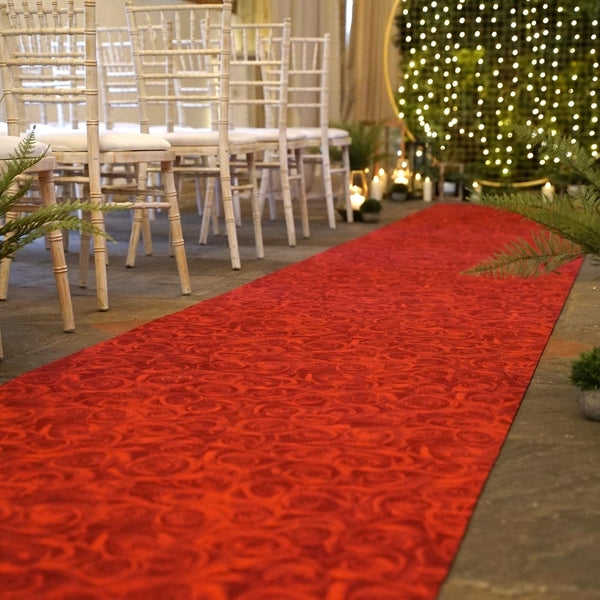 Rose Red Wedding Aisle Runner